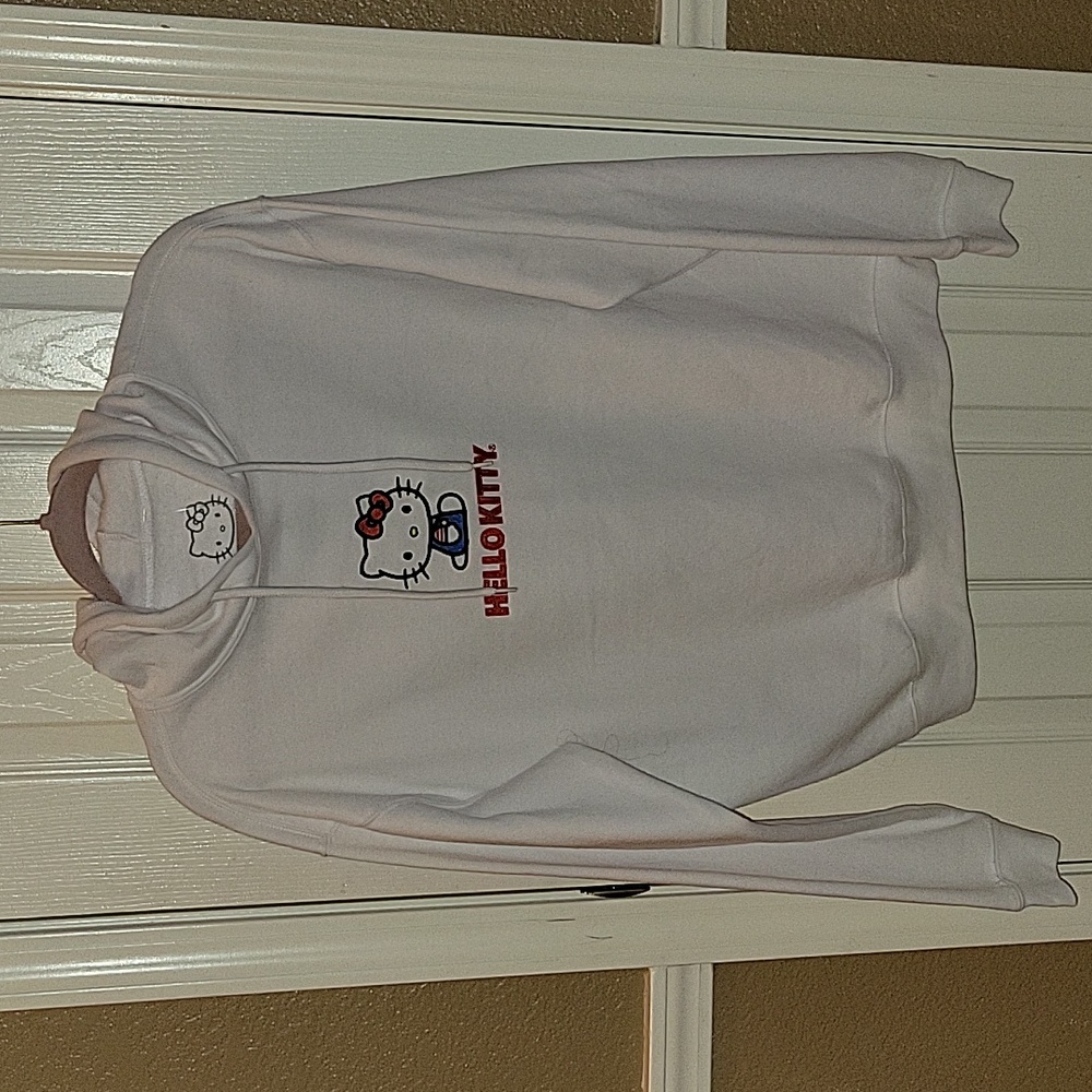 HELLO KITTY HOODIE SZ M WHITE NEW WITHOUT TAGS